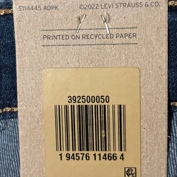 Levi's Classic Straight Jeans 28 x 32 6L Dark Wash Stretch Tall 6 Long - Picture 5 of 8